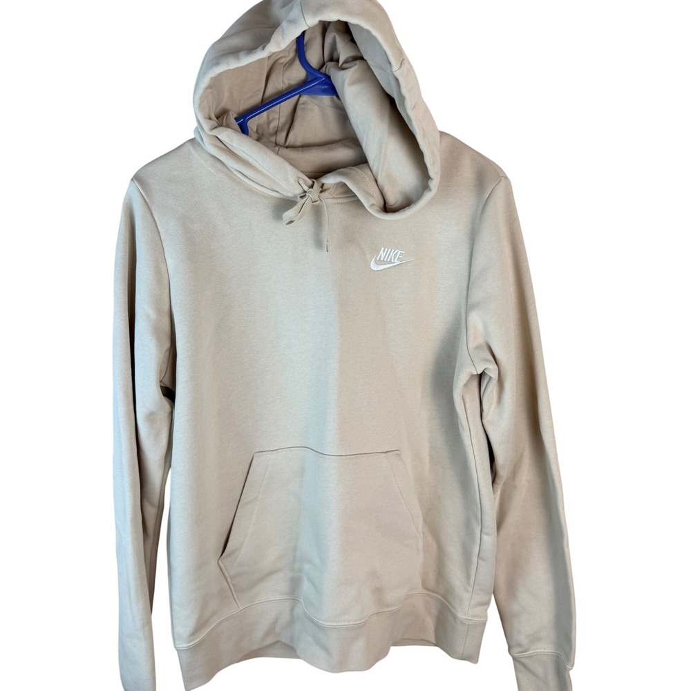 Nike Sportswear Club Fleece Womens Hoodie Sanddrift White DQ5793-126 Small